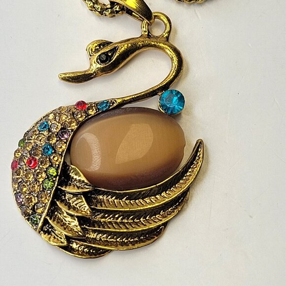 Swan Pendant Necklace - Picture 5 of 7